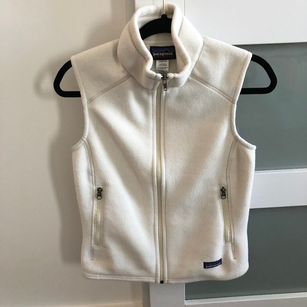 Patagonia White Fleece Vest